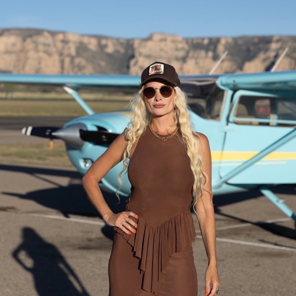 AFRM Dresses & Skirts - AFRM Brown Sleeveless Dress COWBOY CHIC STYLE